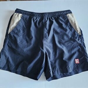 Chaps Ralph Lauren Men Swim Trunks Size M Navy Blue Mesh Line‎ Shorts Vacation